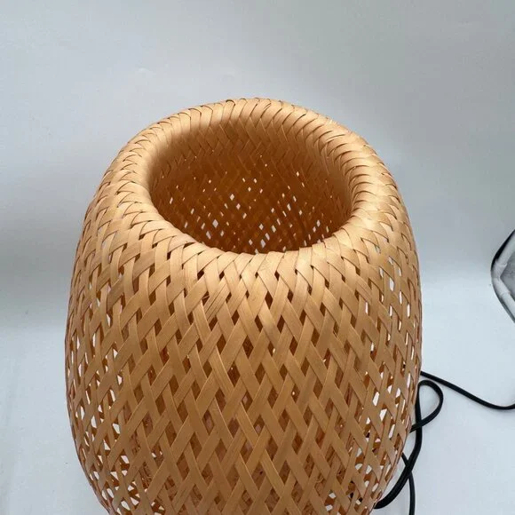 Ikea BOJA Table lamp, bamboo/handmade 16  Boho bohemian